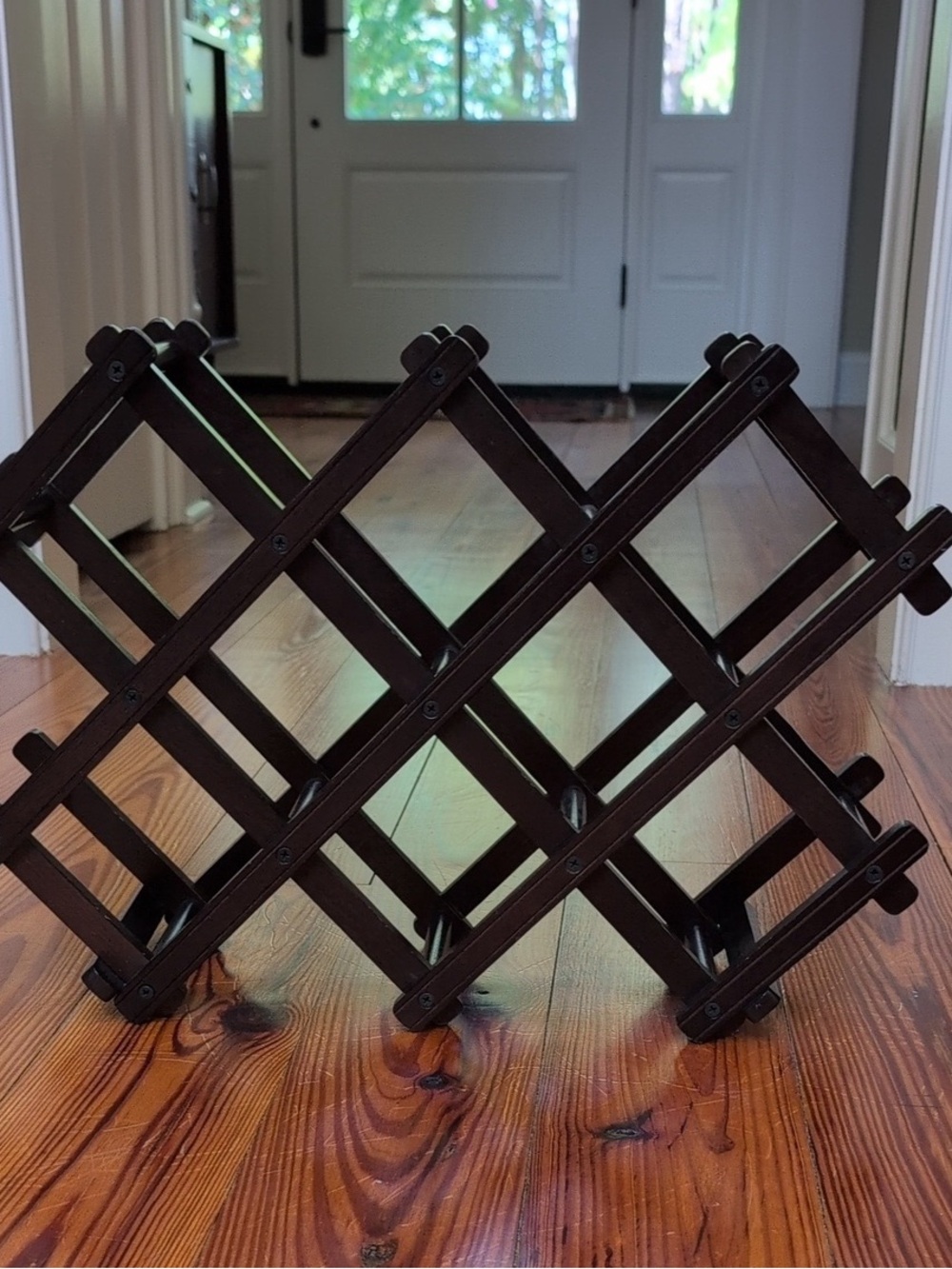 Expandable Wooden Wine Rack - Dark Brown